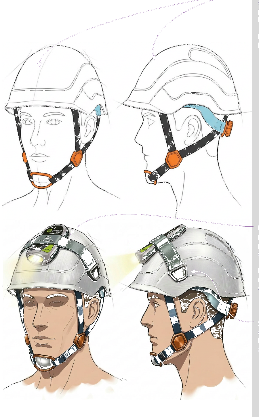 Casco con accesorio D.TURI integrado